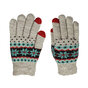 Gants tricot&eacute;s pour &eacute;cran tactile d&#039;hiver - Flocons de neige Gris