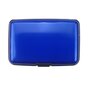 Portefeuille Porte-Cartes en Aluminium Bloc RFID - 6 Compartiments Bleu