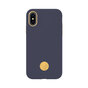 Coque rigide FLAVR Studio Pure Navy compatible avec iPhone X XS - Bleu Royal Bleu