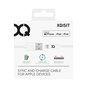 Xqisit Cotton Lightning to USB A cable C&acirc;ble de charge 300 cm - Blanc