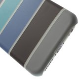 Coque Glow in the Dark pour iPhone 6 / 6s - Coque rayée bleu gris_