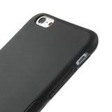 Coque en TPU noir solide pour iPhone 6 Plus 6s Plus Housse en silicone Noir_