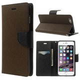 Mercury Goospery Bookcase case iPhone 6 Plus 6s Plus Wallet case Marron portefeuille noir_