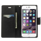 Mercury Goospery Bookcase case iPhone 6 Plus 6s Plus Wallet case Marron portefeuille noir_
