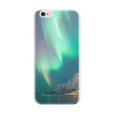 Coque TPU Polar Light iPhone 6 Plus 6s Plus Housse Northern Lights Vert Blanc_