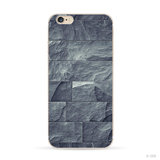 Coque en pierre naturelle gris-bleu iPhone 6 6s Housse en silicone Coque en pierre_