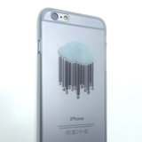 Coque rigide transparente pour iPhone 6 6s Hardcase Barcode rain transparent_
