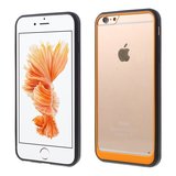Coque Hybride Antichoc pour iPhone 6 6s Noir Orange Transparent_