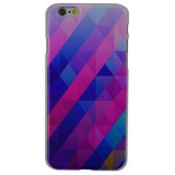 Coque iPhone 6 6s rigide bleu violet triangle_