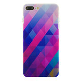 Coque Rigide iPhone 7 Plus 8 Plus Triangle Bleu Violet_
