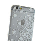 Housse de protection pour iPhone 6 6s en silicone blanc d'hiver de Noël_
