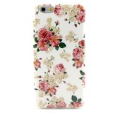 Coque de protection classique avec roses blanches et roses compatible avec iPhone 6 6S_