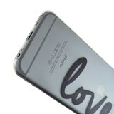 Coque transparente en TPU compatible avec iPhone 6 6s love cover_