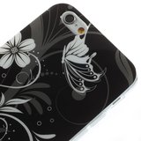 Coque TPU Fleurs noires et blanches Coque iPhone 6 6s_