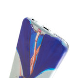Robe fille élégante coque TPU iPhone 6 6s - Rayures bleues - Transparente_