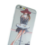 Coque TPU Coffee Girl iPhone 6 6s - Transparente_