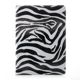 Coque standard Zebra Rotating Cover pour iPad 2017 2018 - Noir Blanc_
