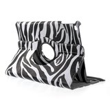Coque standard Zebra Rotating Cover pour iPad 2017 2018 - Noir Blanc_