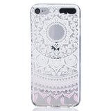 Coque TPU transparente motif Mandala iPod Touch 5 6 7 - Blanc Rose clair_
