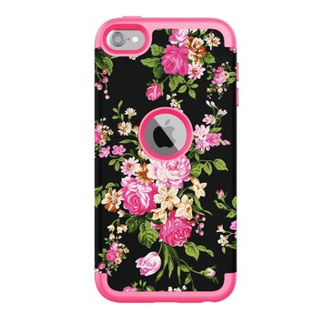Armor Flower Case compatible avec iPod Touch 5 6 7 - Fleurs colorées Armor Flower Case compatible avec iPod Touch 5 6 7 - Fleurs colorées