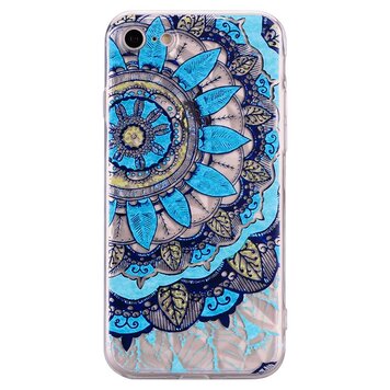 Coque Mandala Diamond look compatible avec iPhone 7 8 SE 2020 SE 2022 - Bleu