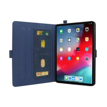 Cuir compatible avec iPad Pro 12,9 Pouces 2018 Cas Avec Couverture Portefeuille Portefeuille - Bleu