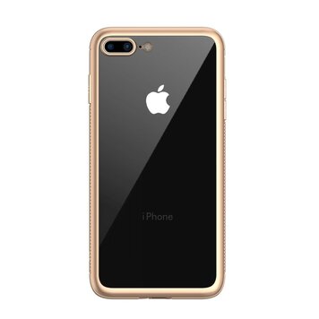 Coque TPU transparente LEEU Design Gold compatible avec iPhone 7 Plus 8 Plus - Or Coque TPU transparente LEEU Design Gold compatible avec iPhone 7 Plus 8 Plus - Or