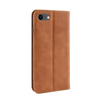 Housse en cuir marron vintage compatible avec iPhone 7 8 SE 2020 SE 2022 - Marron Housse en cuir marron vintage compatible avec iPhone 7 8 SE 2020 SE 2022 - Marron