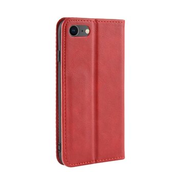 Étui en cuir rouge vintage compatible avec iPhone 7 8 SE 2020 SE 2022 - Rouge Étui en cuir rouge vintage compatible avec iPhone 7 8 SE 2020 SE 2022 - Rouge
