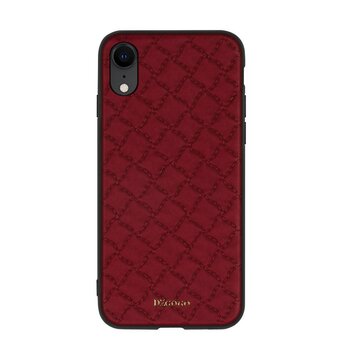 DZGOGO Yago Series Case Grille de couture en cuir PU compatible avec iPhone XR - Rouge DZGOGO Yago Series Case Grille de couture en cuir PU compatible avec iPhone XR - Rouge