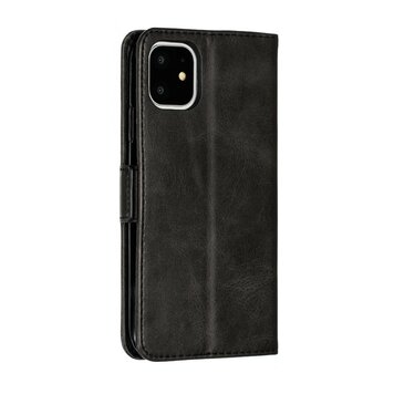 Étui portefeuille en cuir pour bibliothèque portefeuille compatible avec iPhone 11 - Noir Étui portefeuille en cuir pour bibliothèque portefeuille compatible avec iPhone 11 - Noir