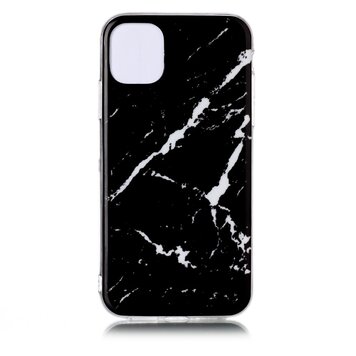Coque noire en pierre naturelle à motif de marbre compatible avec iPhone 11 Coque noire en pierre naturelle à motif de marbre compatible avec iPhone 11