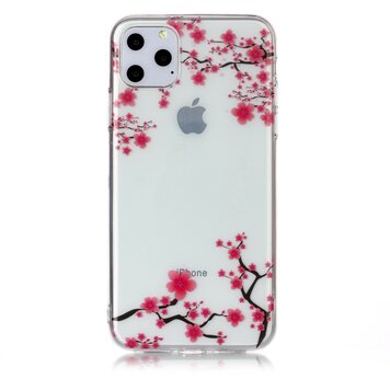 Coque en TPU Fleurs Branches Roses Nature compatible avec iPhone 11 Pro Max - Transparente Coque en TPU Fleurs Branches Roses Nature compatible avec iPhone 11 Pro Max - Transparente