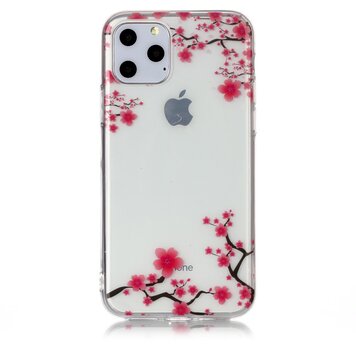 Coque TPU Fleurs Branches Roses Nature compatible avec iPhone 11 Pro - Transparente Coque TPU Fleurs Branches Roses Nature compatible avec iPhone 11 Pro - Transparente