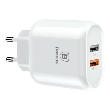 Chargeur double USB Baseus Bojure Series QC3.0 - Blanc Chargeur double USB Baseus Bojure Series QC3.0 - Blanc