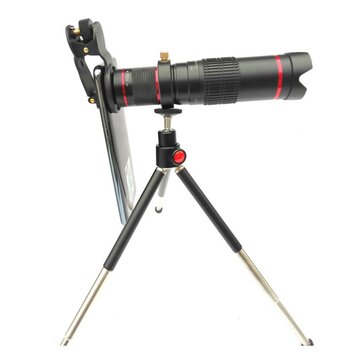 Objectif de télescope téléobjectif zoom HD 4K 22X pour votre téléphone + trépied - Noir Objectif de télescope téléobjectif zoom HD 4K 22X pour votre téléphone + trépied - Noir