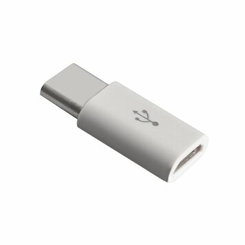 Adaptateur Micro USB vers USB Type C Sync Charge - Blanc Adaptateur Micro USB vers USB Type C Sync Charge - Blanc