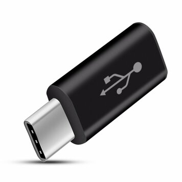 Adaptateur Micro USB vers USB Type C Sync Charge - Noir Adaptateur Micro USB vers USB Type C Sync Charge - Noir