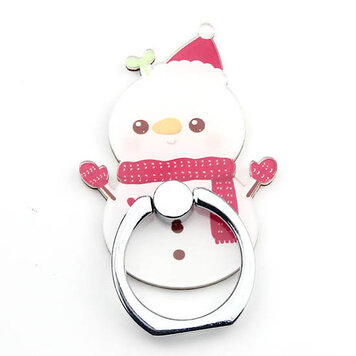 Support de bague pour doigt d'hiver pour smartphone - Bonhomme de neige