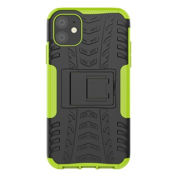 Coque hybride standard antichoc compatible avec iPhone 11 - Vert Noir Coque hybride standard antichoc compatible avec iPhone 11 - Vert Noir