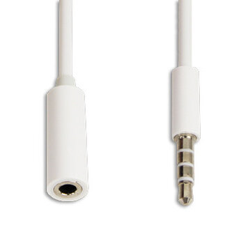 Câble d'extension audio blanc 1 mètre câble audio prise 3,5 mm Câble d'extension audio blanc 1 mètre câble audio prise 3,5 mm