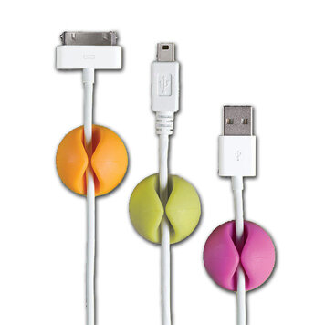 Cableclip Support de câble 6 clips de cordon - Organisateur de gestion des câbles Cableclip Support de câble 6 clips de cordon - Organisateur de gestion des câbles