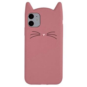 Chat Mignon compatible avec iPhone 11 Coque en Silicone 3D - Protection Rose Chat Mignon compatible avec iPhone 11 Coque en Silicone 3D - Protection Rose