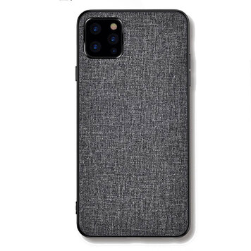 Tissu Texture Tissu et Étui en Plastique compatible avec iPhone 12 Pro Max - Gris Tissu Texture Tissu et Étui en Plastique compatible avec iPhone 12 Pro Max - Gris