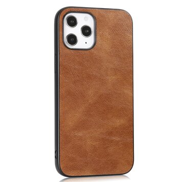 Étui en cuir artificiel aspect cuir compatible avec iPhone 12 Pro Max - marron Étui en cuir artificiel aspect cuir compatible avec iPhone 12 Pro Max - marron