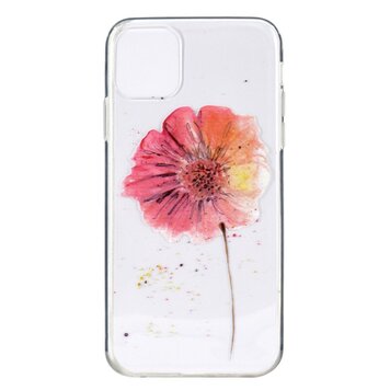 Coque florale en TPU compatible avec iPhone 12 et iPhone 12 Pro - transparente Coque florale en TPU compatible avec iPhone 12 et iPhone 12 Pro - transparente