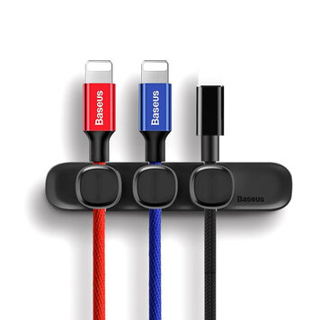 Baseus Peas Organisateur De Câble Magnétique Clip De Câble - Noir Baseus Peas Organisateur De Câble Magnétique Clip De Câble - Noir