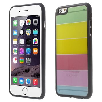 Coque transparente colorée compatible avec iPhone 6 Plus iPhone 6s Plus Rainbow Stripes