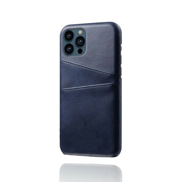 Étui en cuir artificiel Duo Cardslot Wallet compatible avec iPhone 13 Pro - bleu