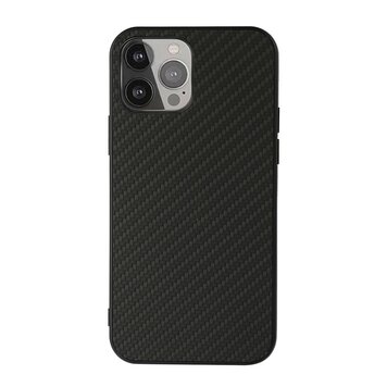 Coque en fibre de carbone Carbon TPU compatible avec iPhone 13 Pro Max - noir Coque en fibre de carbone Carbon TPU compatible avec iPhone 13 Pro Max - noir